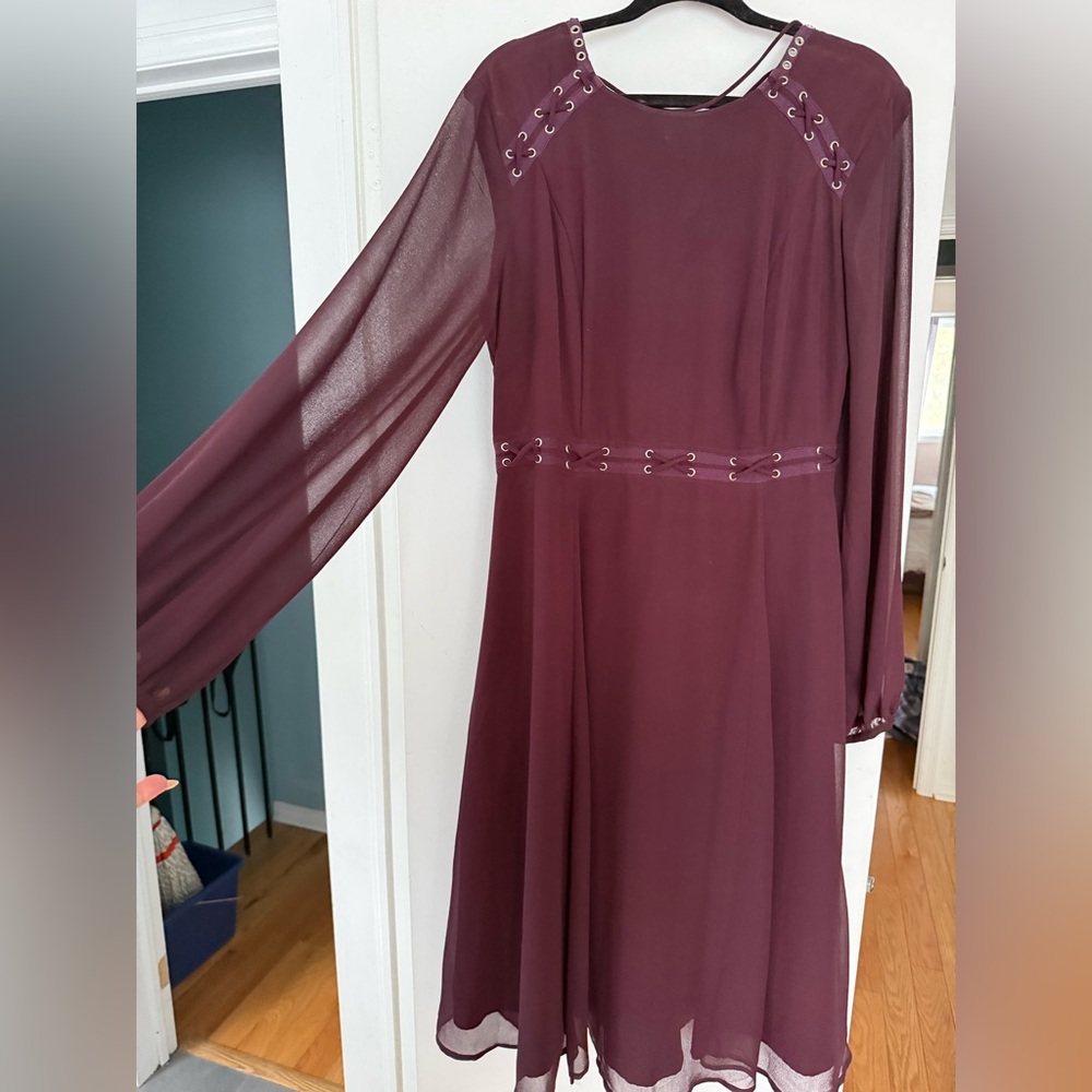 ASOS Formal Long Sleeve Midi Dress